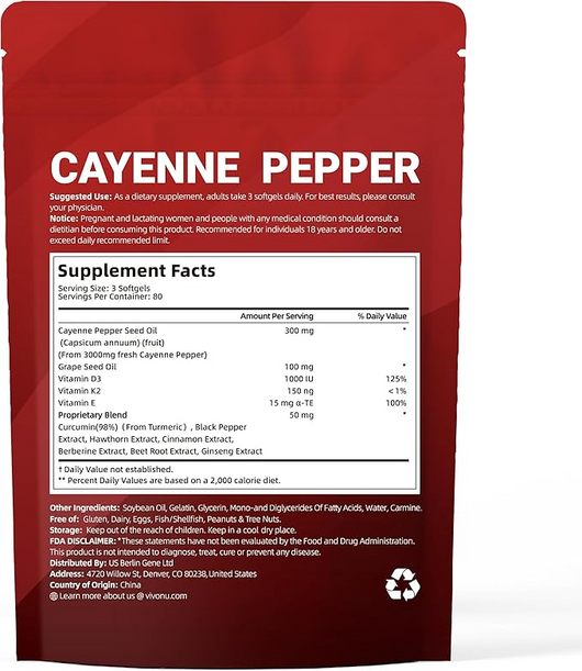 Cayenne Pepper All In One Capsule For Women